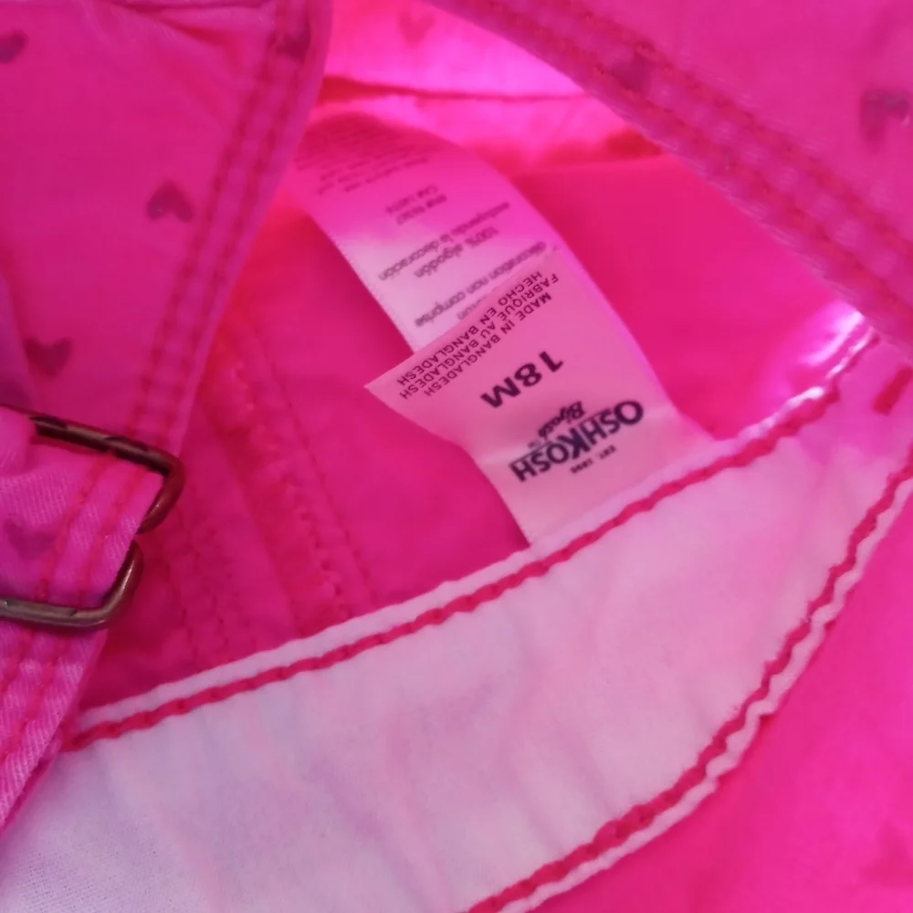 Osh Kosh Bgosh pink heart suspenders